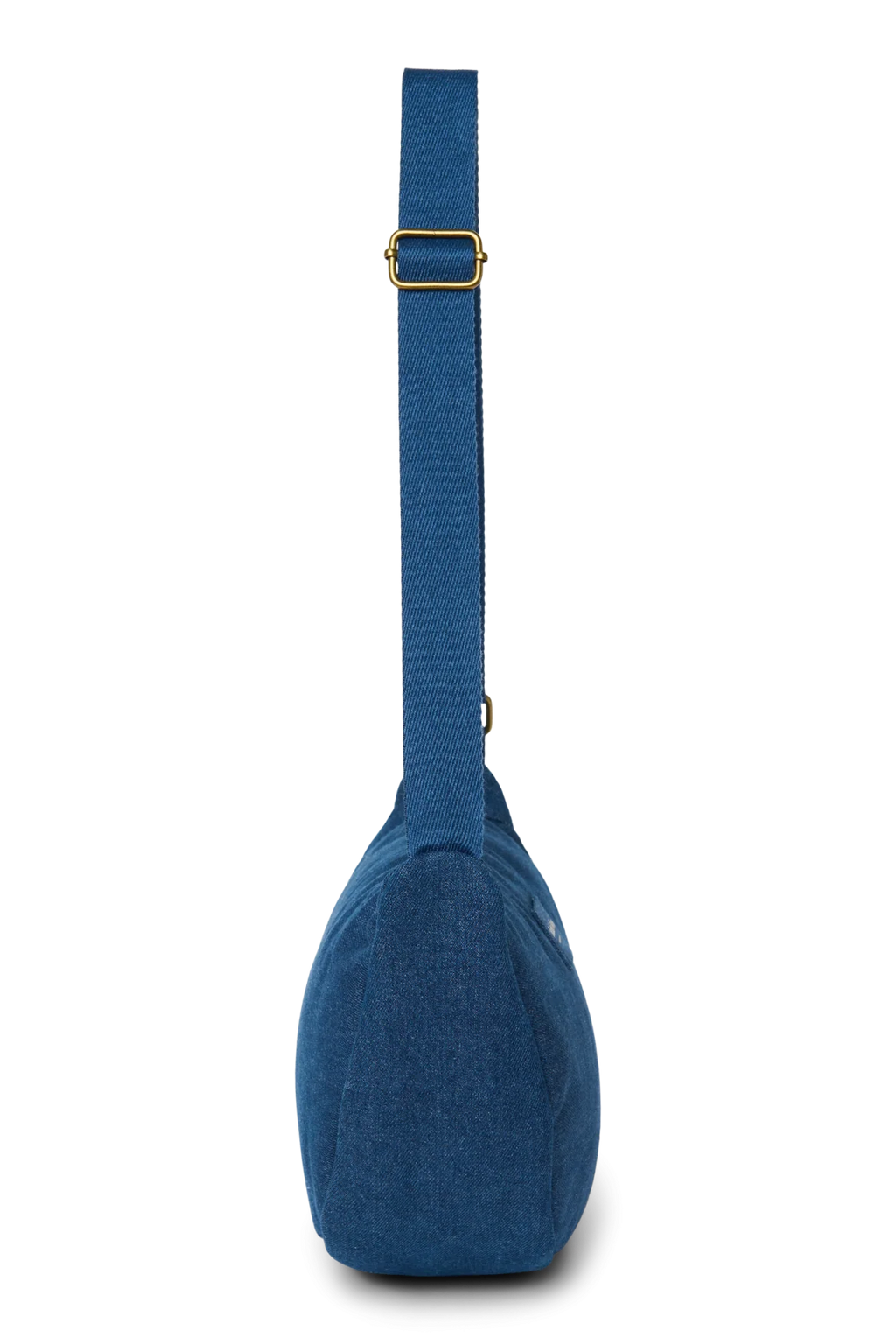 Fanny Pack van Studio Noos in donkerblauwe denim, crossbody te dragen, bij De Gele Flamingo