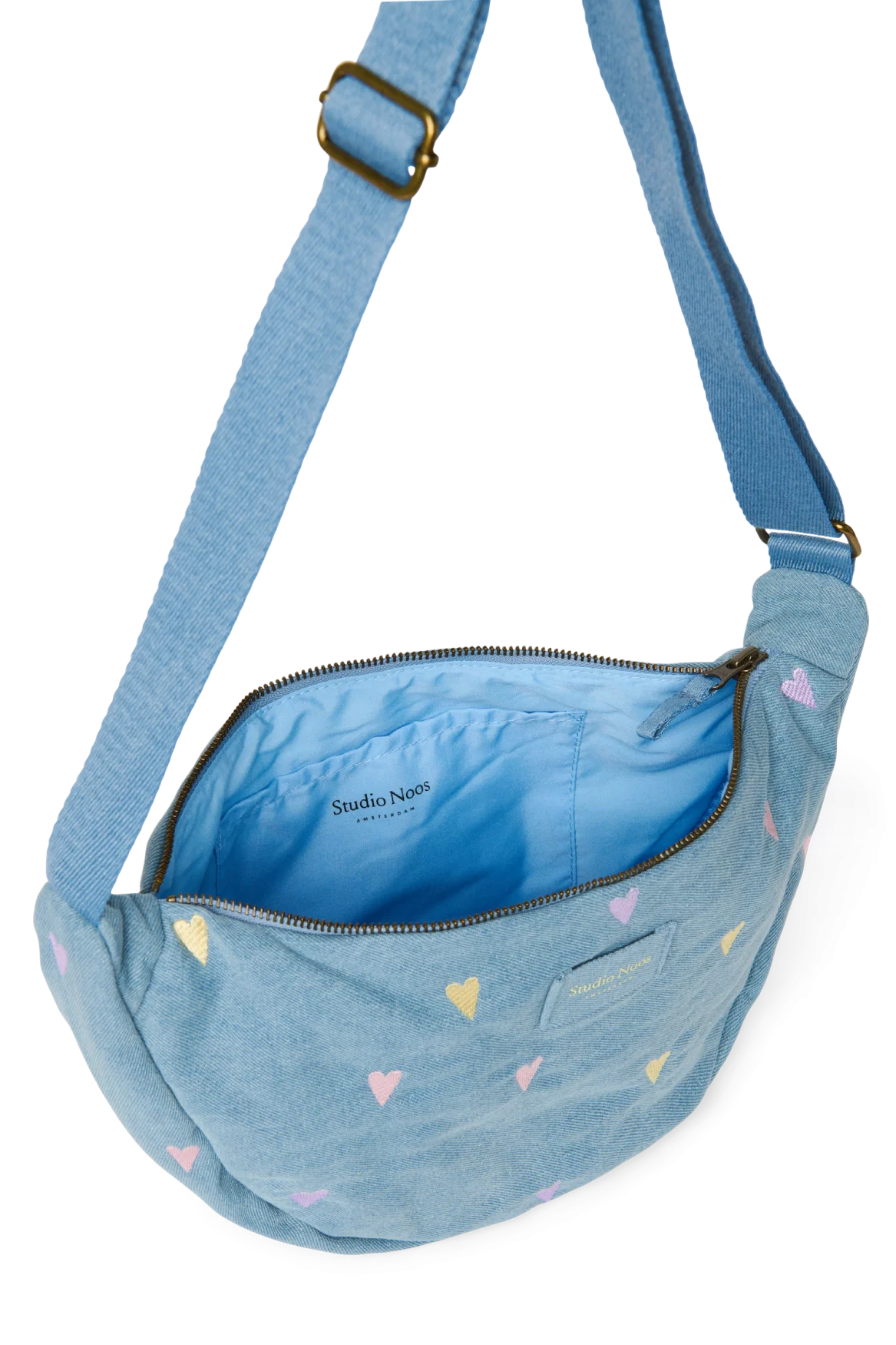 Studio Noos Adult Fanny Pack | Lichtblauwe Denim Hearts
