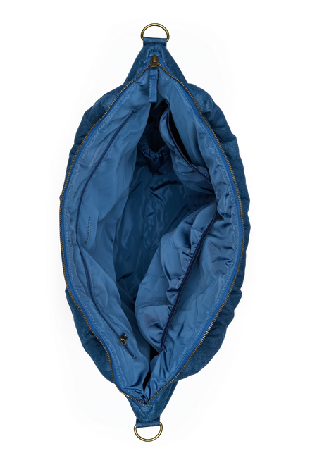 Donkerblauwe denim luiertas van Studio Noos met stevige ritssluiting, bij De Gele Flamingo