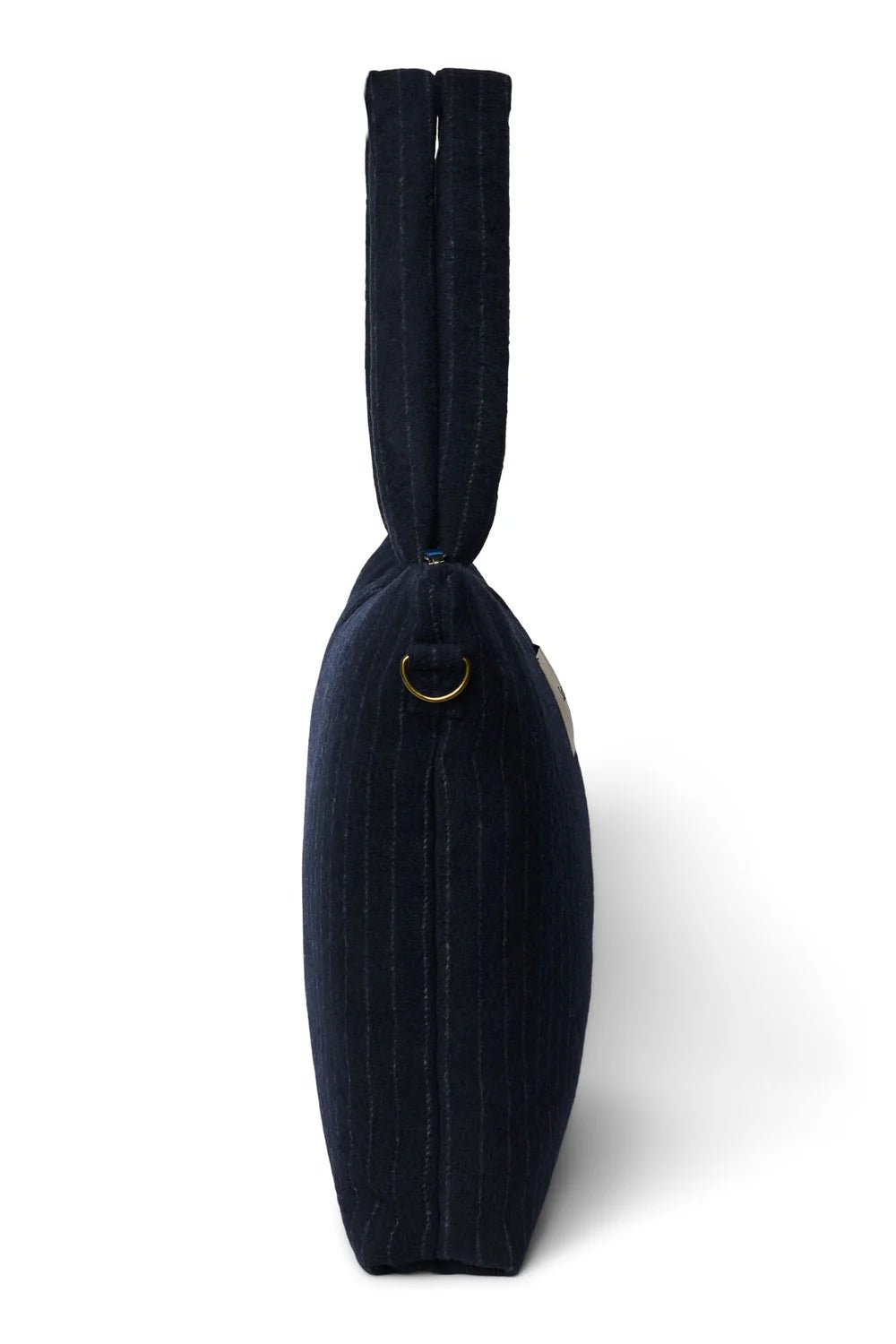 Studio Noos Diaper Bag Luiertas Met Rits | Dark Blue Flanel Chalkstripe