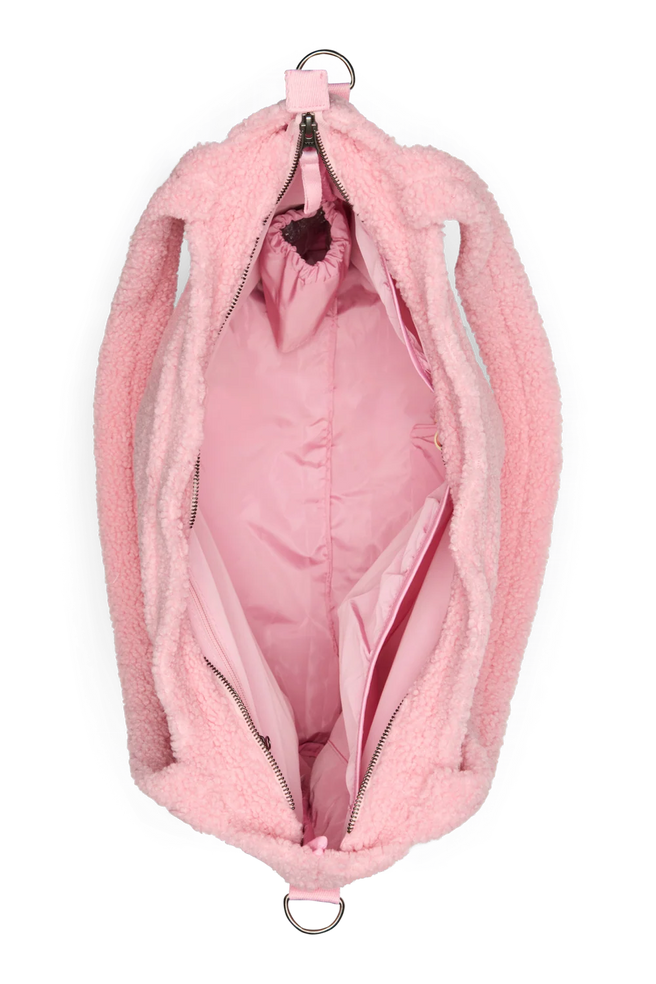 Studio Noos Luiertas met rits | Lichtroze Teddy Hearts
