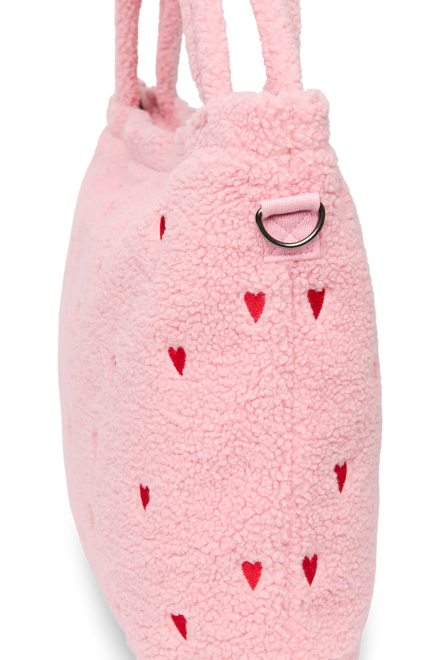 Studio Noos Luiertas met rits | Lichtroze Teddy Hearts