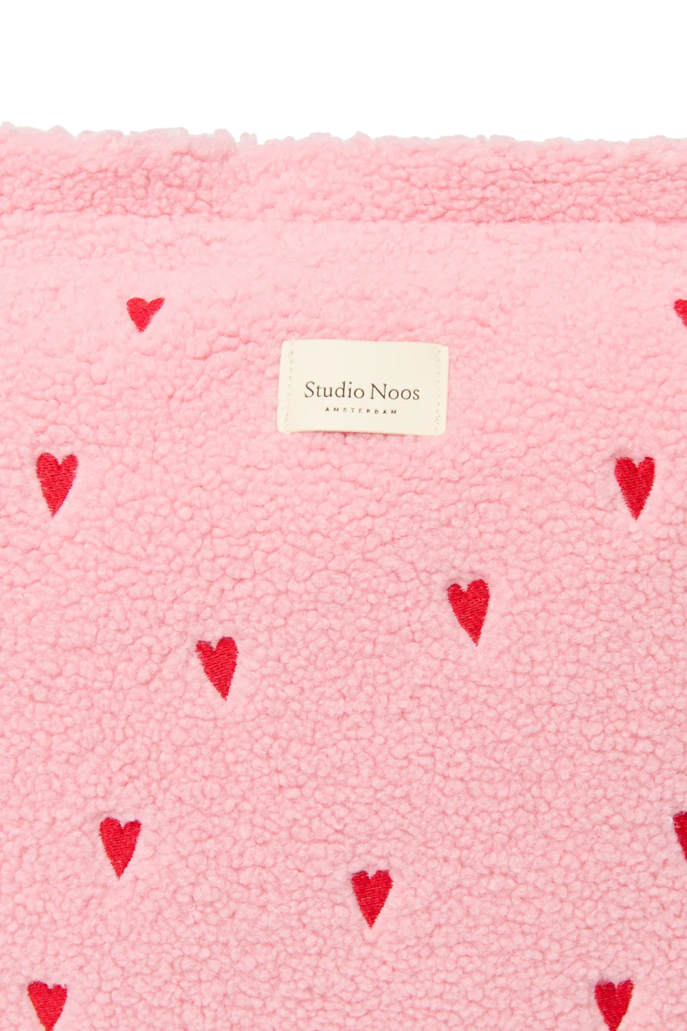Studio Noos Luiertas met rits | Lichtroze Teddy Hearts