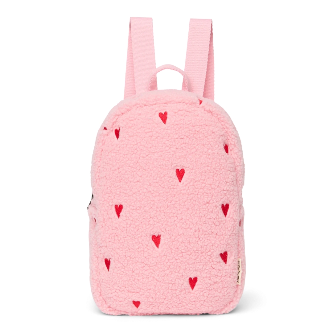 Studio Noos Mini Rugzakje | Lichtroze Teddy Hearts