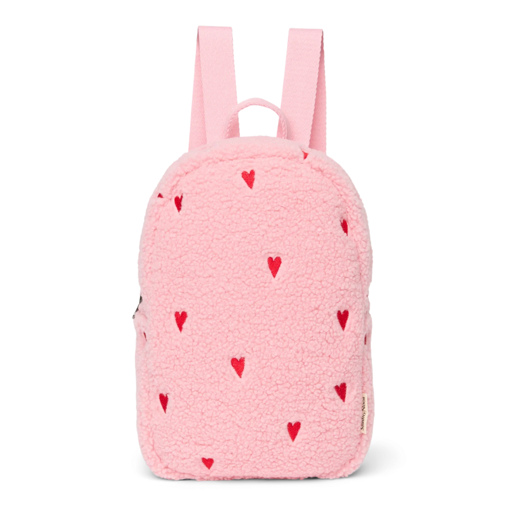 Studio Noos Mini Rugzakje | Lichtroze Teddy Hearts