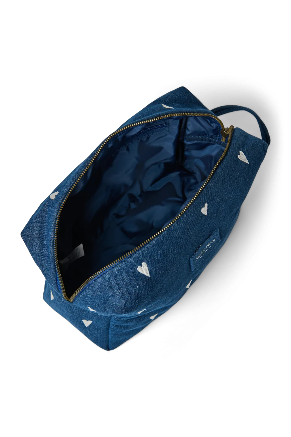 Studio Noos Toilettas | Donkerblauwe Denim Hearts
