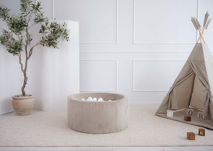 Moje Ballenbad Velvet Rib 90x40cm | Beige