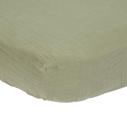 * Little Dutch Hoeslaken 40x80cm Wieg | Olive