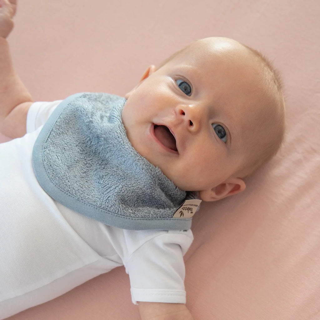 Timboo Bandana Slab Bamboe Kwijlsjaaltje Dubbele Laag | Riviera Blue