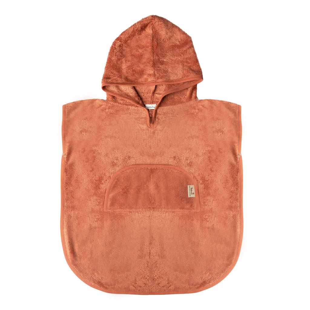 Timboo Poncho Met V-Hals Bamboo 4-6Y | Sunrise Orange