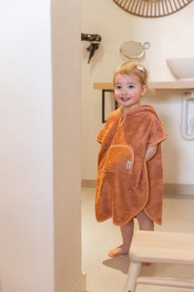 Timboo Poncho Met V-Hals Bamboo 4-6Y | Sunrise Orange