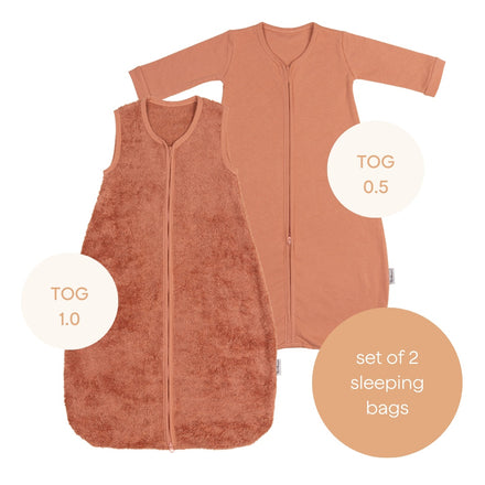 Timboo 4-Seizoenen Slaapzak Bamboe 90cm | Sunrise Orange