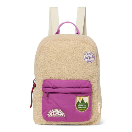 Studio Noos Backpack Midi | Ecru Teddy Lilac