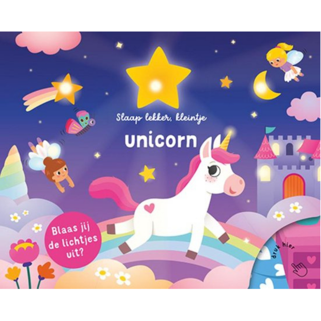 De Lantaarn Voorleesboek met lampjes Slaap lekker, Kleintje | Unicorn