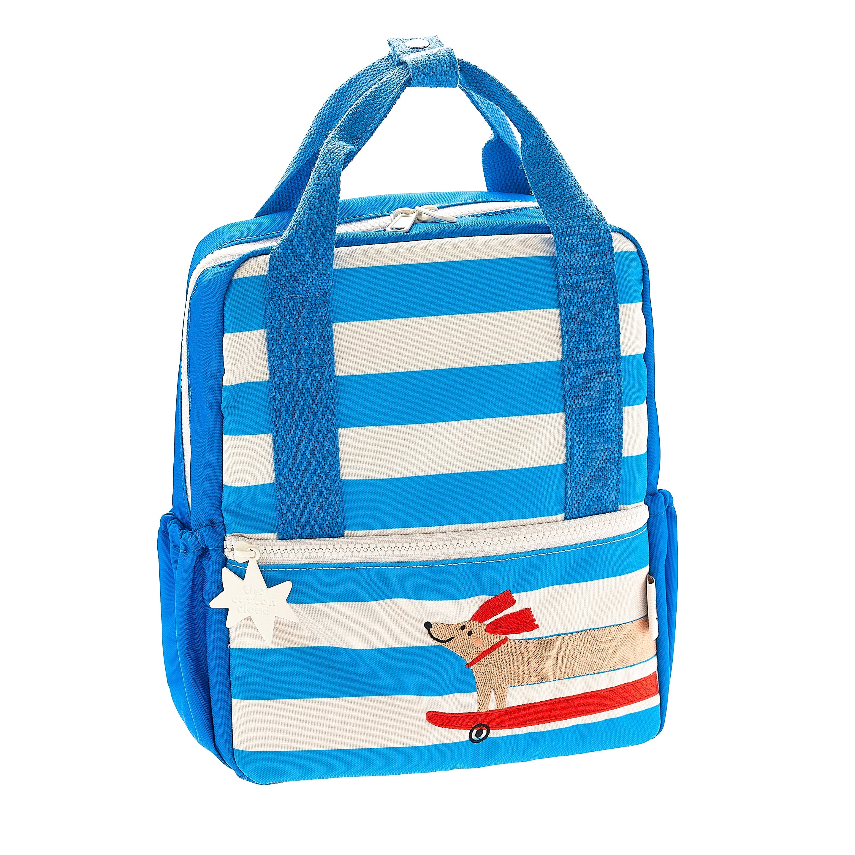 The Cotton Cloud kinderrugzak Woof Gang met hondenprint uit gerecycled PET