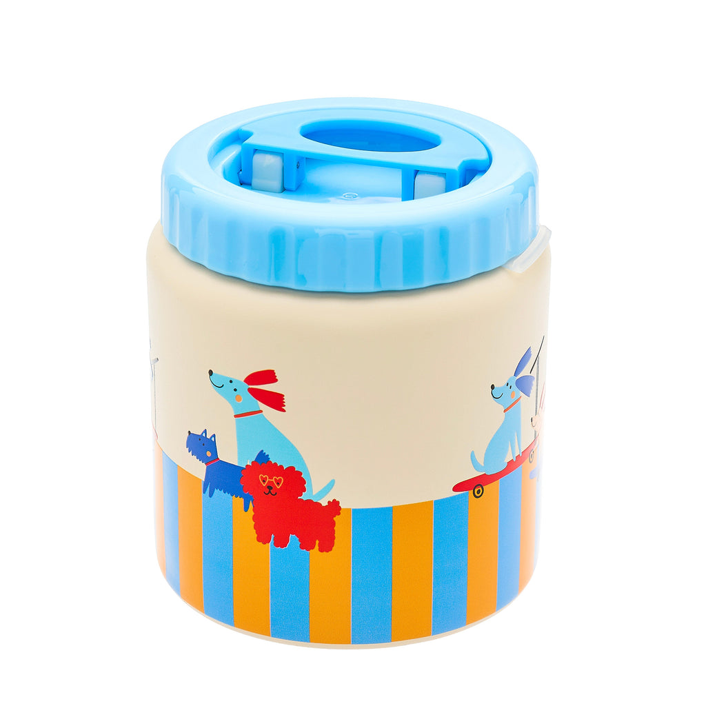 The Cotton Cloud Thermo Food Jar Woof Gang met een ruime inhoud van 500 ml, te koop bij De Gele Flamingo.