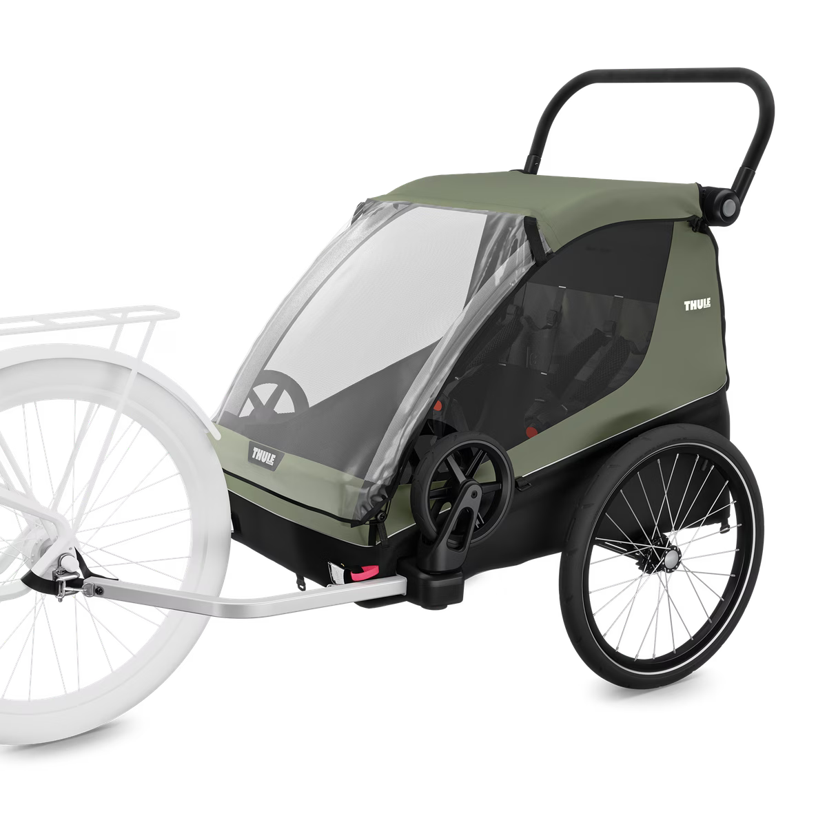 Thule Courier Dubbelzit Fietskar | Vintage Groen