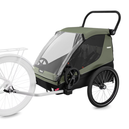 Thule Courier Dubbelzit Fietskar | Vintage Groen