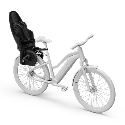 Thule Yepp 2 MIK HD Fietsstoel Achterop Bagagedrager Montage | Midnight Black