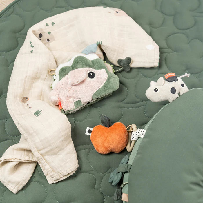 Done By Deer Activiteiten Tummy Time  Kussen | Tiny Farm Green