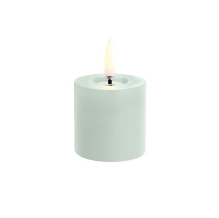 Uyuni LED Kaars Pillar Melted Candle 5x4,5 cm | Nordic Dusty Green