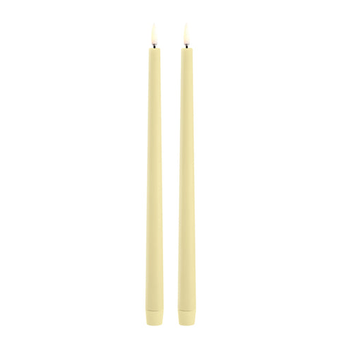 Uyuni LED Kaars Slim Taper Candle Dinerkaars 6,8x30 cm | Wheat Yellow