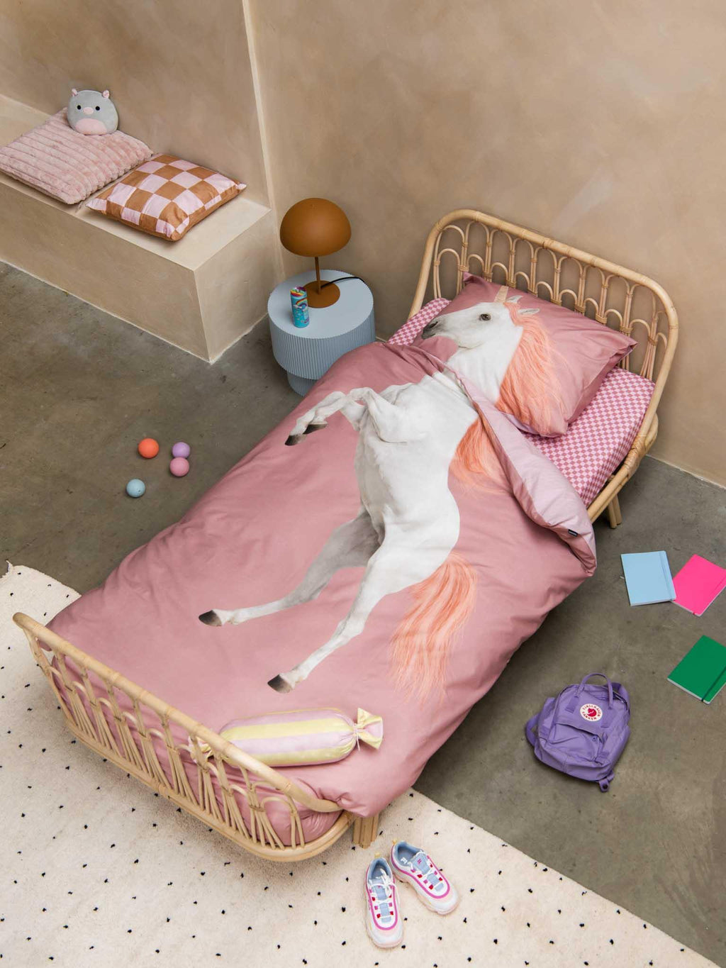 SNURK Dekbedset 140x200/220cm | Unicorn Dusty Pink