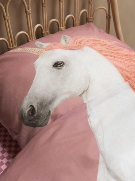 SNURK Dekbedset 140x200/220cm | Unicorn Dusty Pink