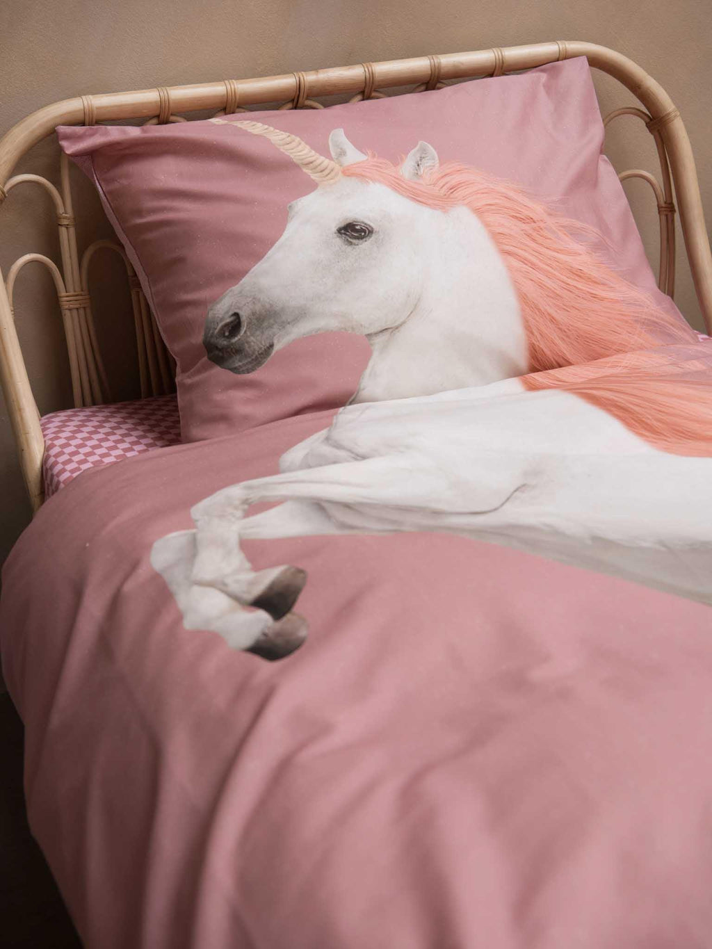 SNURK Dekbedset 140x200/220cm | Unicorn Dusty Pink