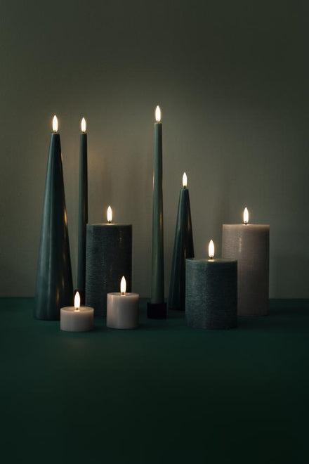 Uyuni LED Kaars Pillar Melted Candle 7,8x20 cm | Sandstone Rustic