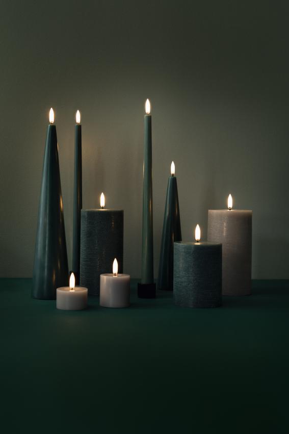 Uyuni LED Kaars Pillar Melted Candle 7,8x20 cm | Sandstone Rustic