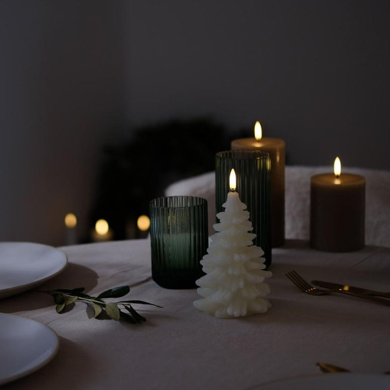 Uyuni LED Kaars Pillar Melted Candle 7,8x20 cm | Sandstone Rustic