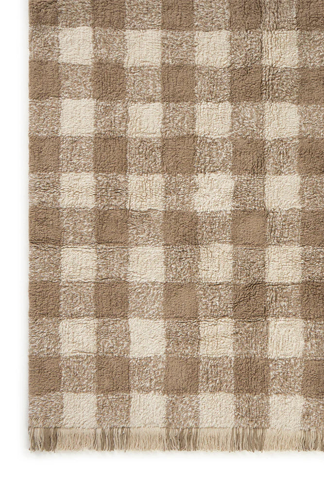 Lorena Canals Machine Wasbaar Tapijt 150x180  | Vichy Marron