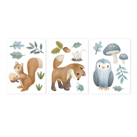 Little Dutch Muurstickers 3 vellen | Forest Friends
