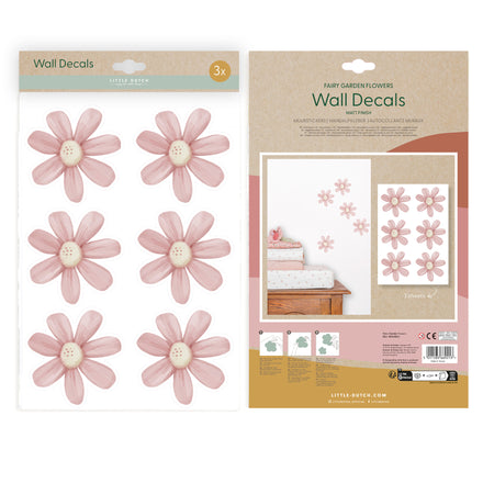 Little Dutch Muurstickers Bloemen 3 vellen | Fairy Garden