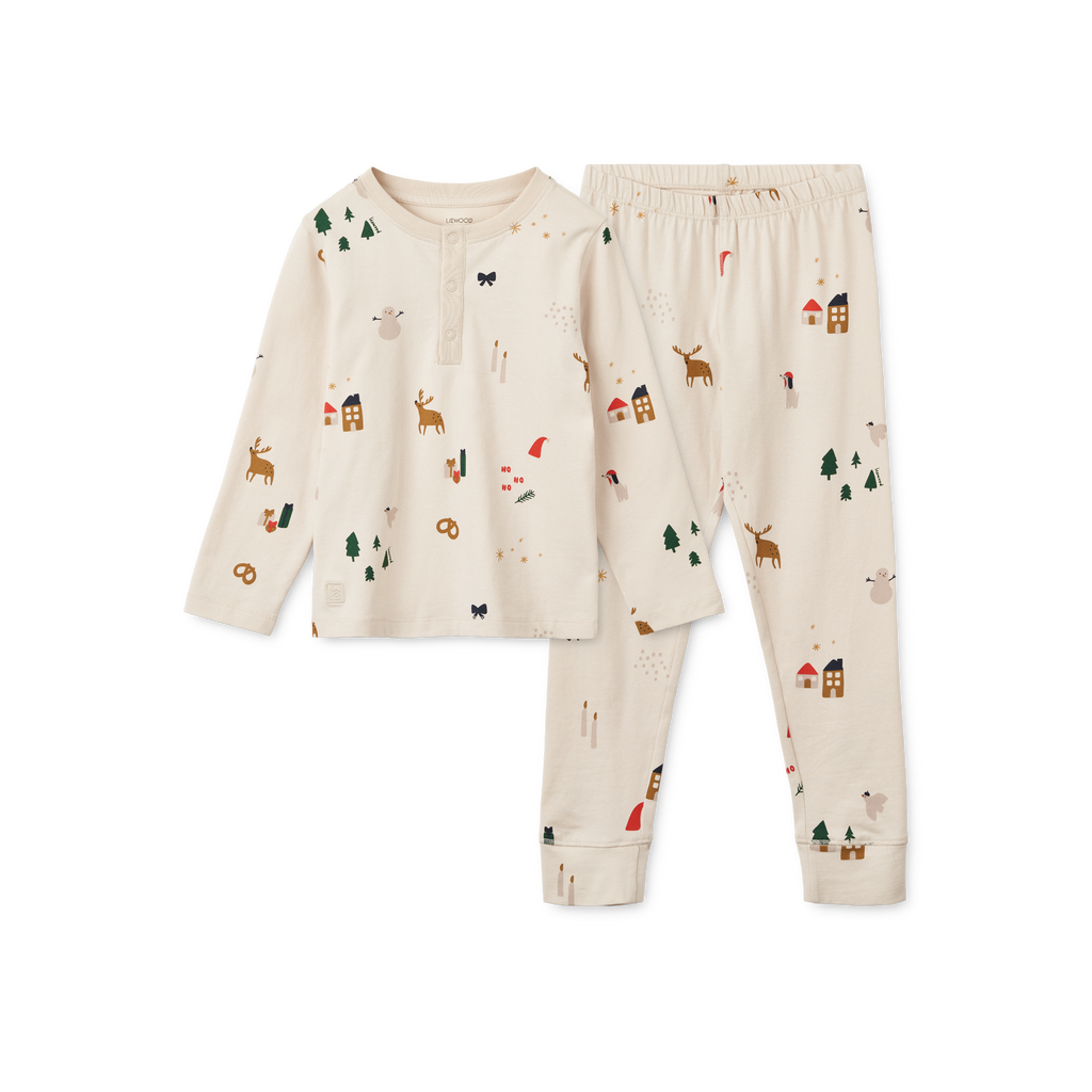 Liewood Wilhelm Printed Pyjamas Set | Holiday / Sandy