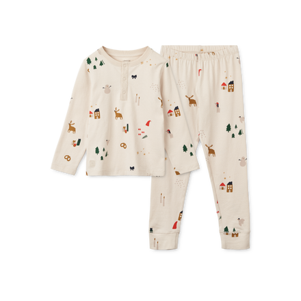 Liewood Wilhelm Printed Pyjamas Set | Holiday / Sandy