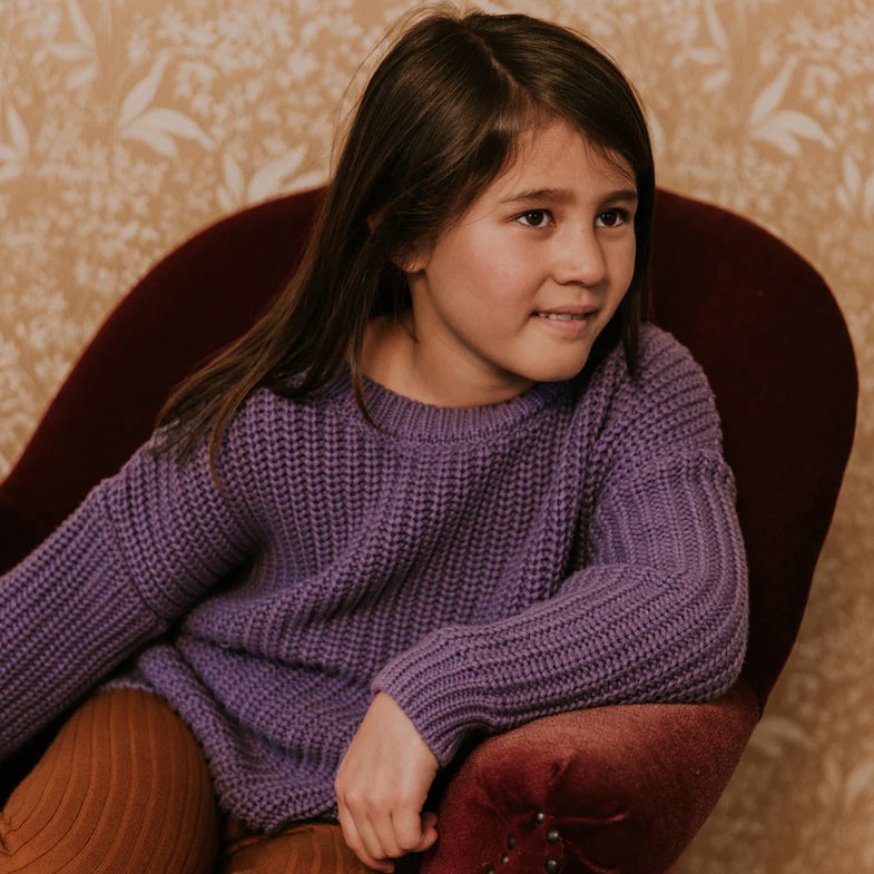 Yuki Chunky Knit Sweater | Violet