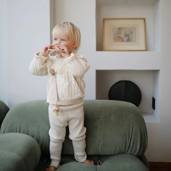 Mushie Speenkoord 2st | Olive/Shifting Sand