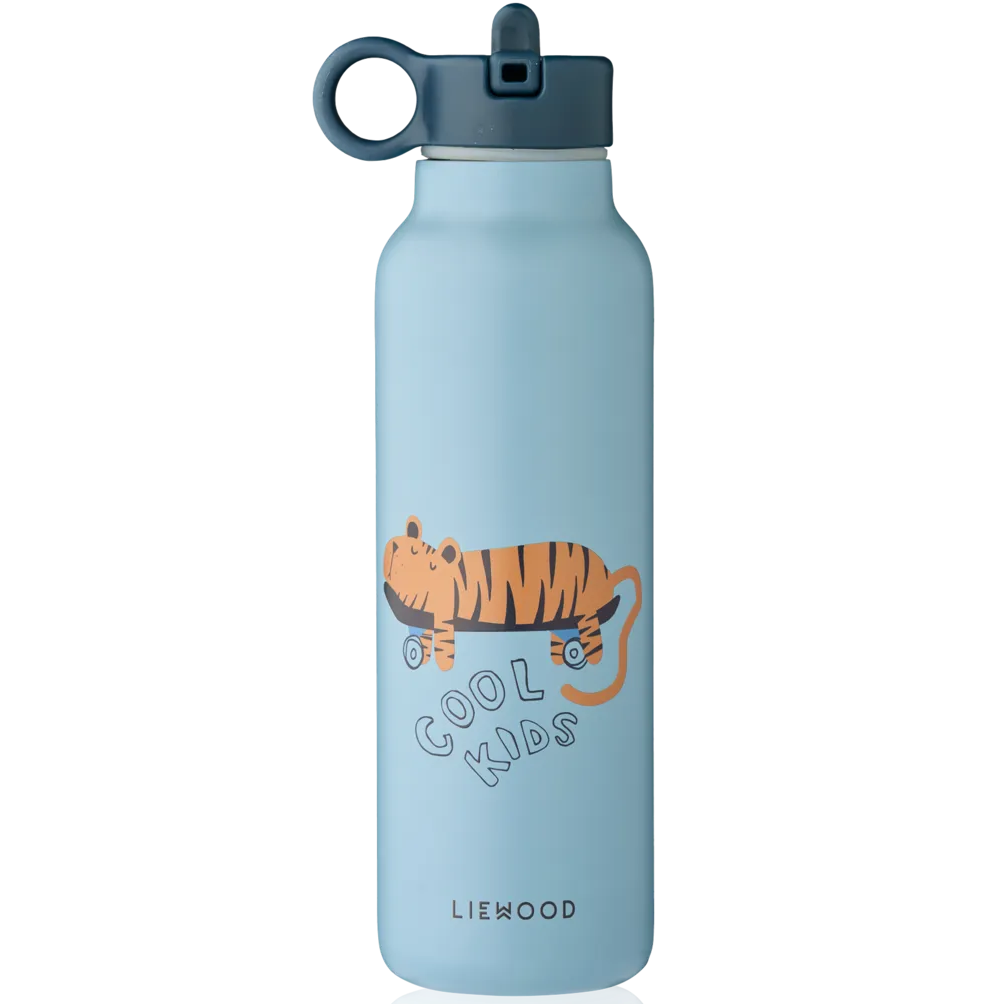 Liewood Falk Drinkfles 500 ml | Tiger / Beach Blue