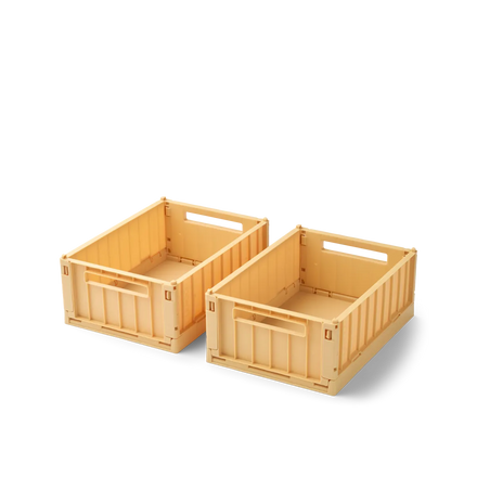 Liewood Weston Storage Box S 2-Pack | Lemon Yellow