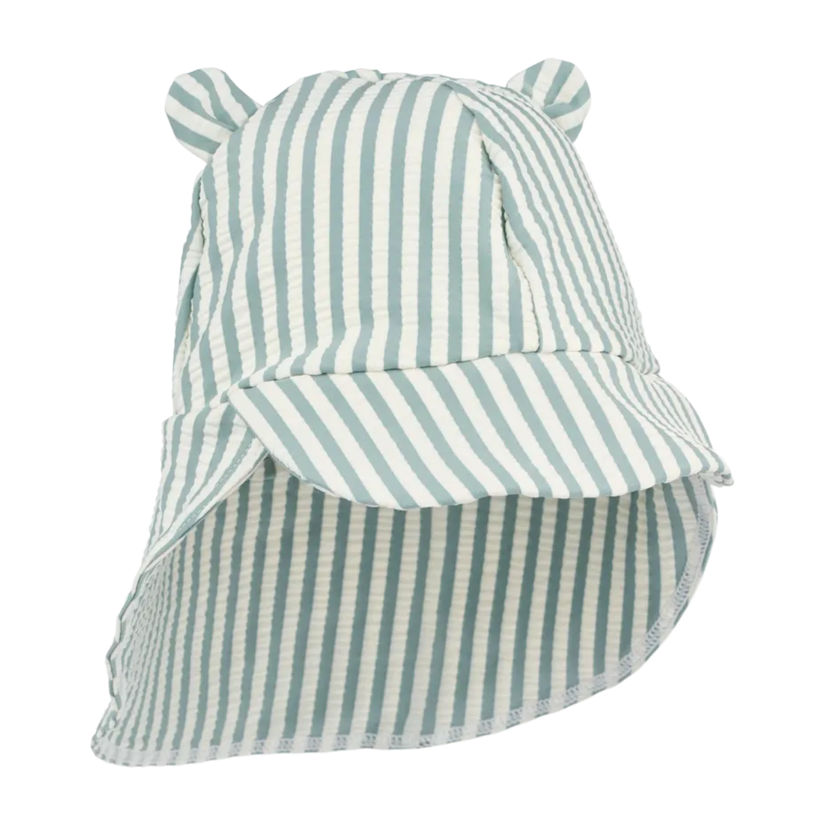 Liewood Senia Seersucker UV Zonnehoedje Met Oortjes | Peppermint / Sandy