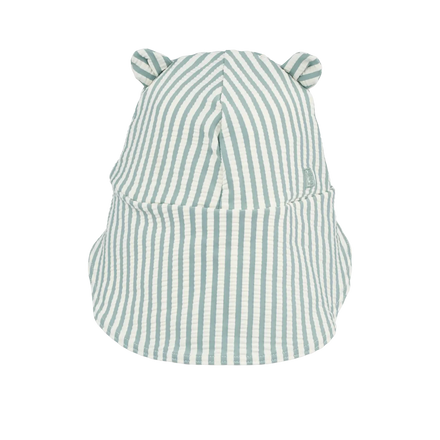 Liewood Senia Seersucker UV Zonnehoedje Met Oortjes | Peppermint / Sandy