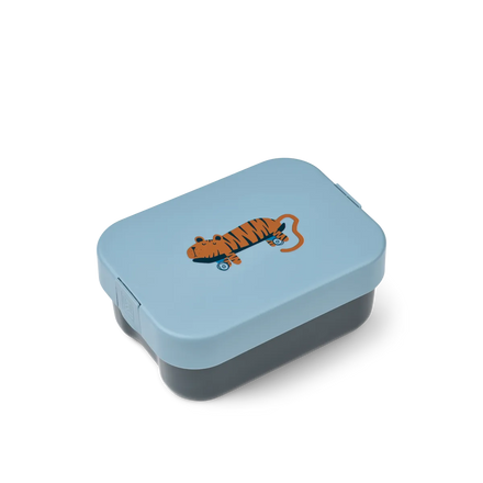 Liewood Kamil Lunchbox | Tiger / Beach Blue