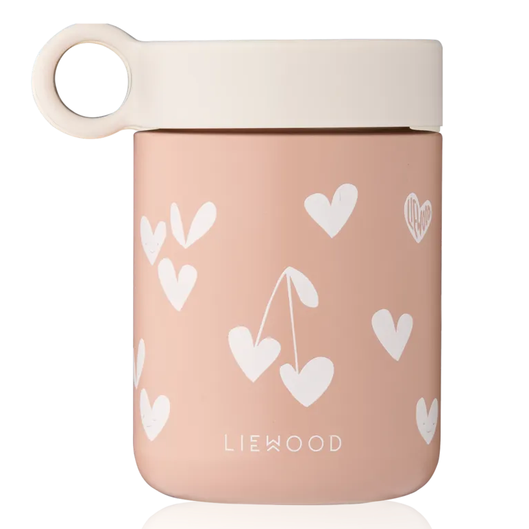 Liewood Kiani food jar Sweethearts Pale Tuscany roestvrij staal thermosbeker productfoto