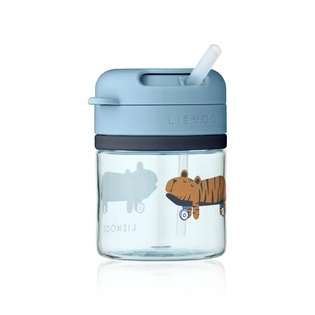 Liewood Pavia Tritan Drinkbeker Met Rietje 280ml | Fun / Beach Blue