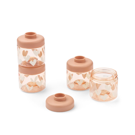 Liewood Dominique Baby Voeding Bewaarpotjes 100ml 4-Pack | Sweethearts / Pale Tuscany