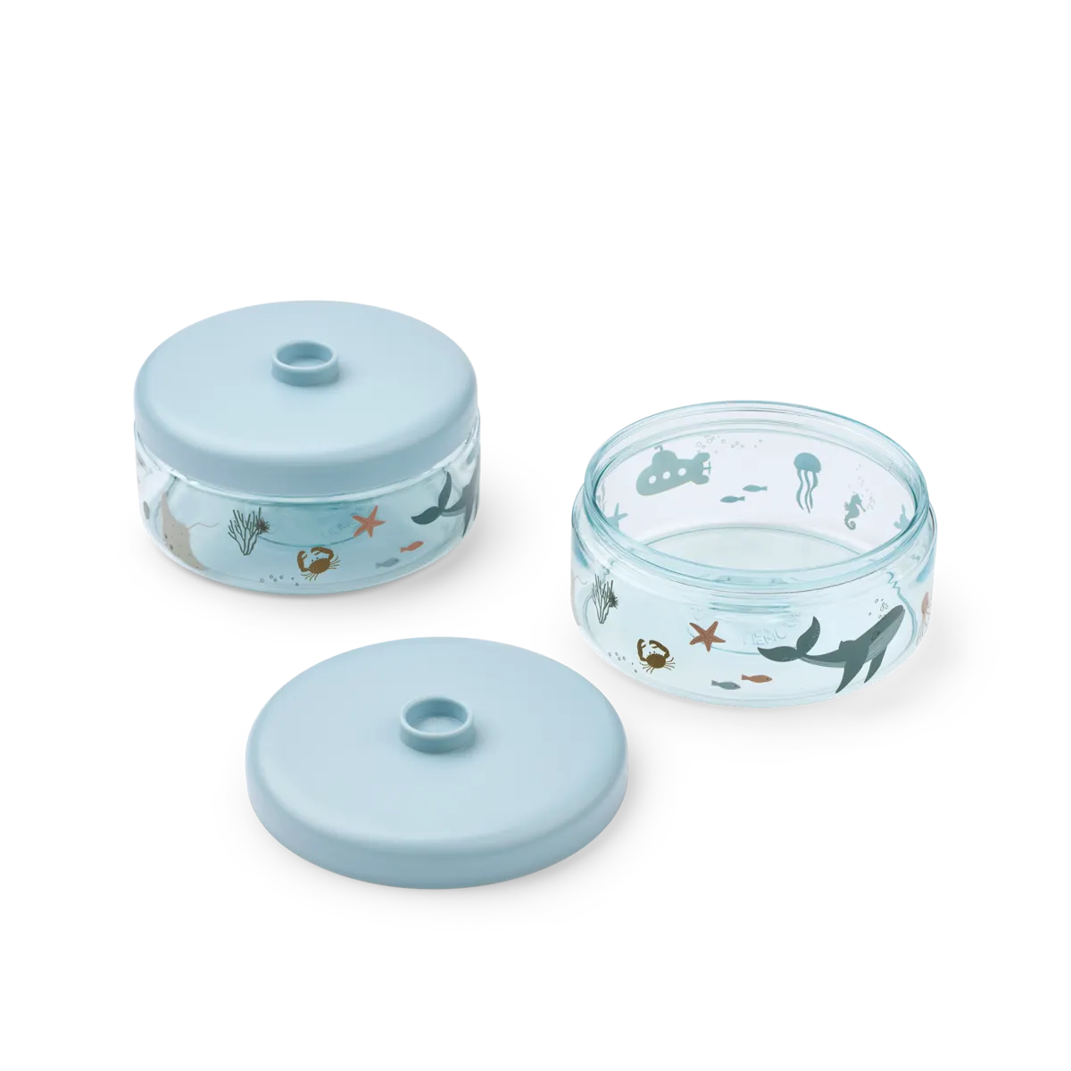 Liewood Dominique Food Tritan Boxes 500 ml 2pcs | Sea Creature / Sandy