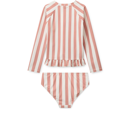 Liewood Dagny Swim Set | Coral Blush / Creme de la Creme Stripe