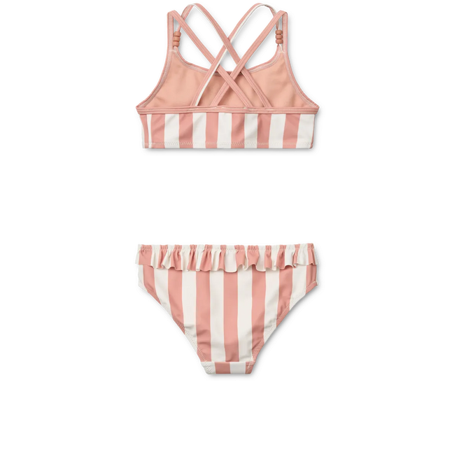 Liewood Belle Bikini | Coral Blush / Creme de la Creme Stripe